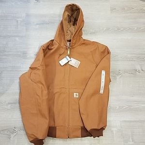 Carhartt Hooded Jacket Brown / Tan Large Tall NWT